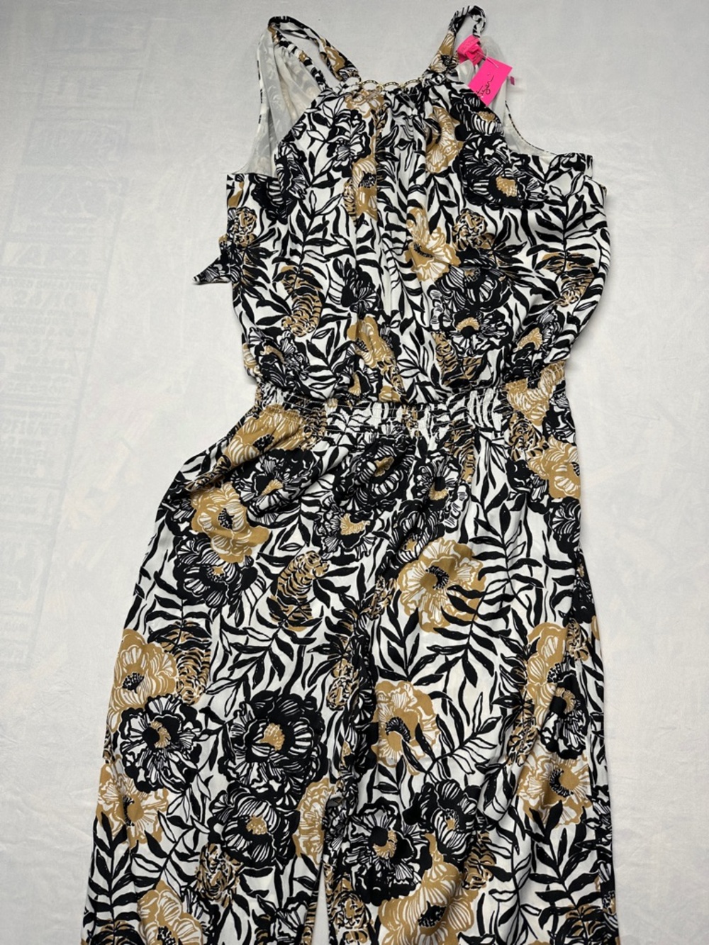 NWT RARE Lilly Pulitzer Julien Halter Jumpsuit - Onyx Peony Party Womens Large - Picture 4 of 11